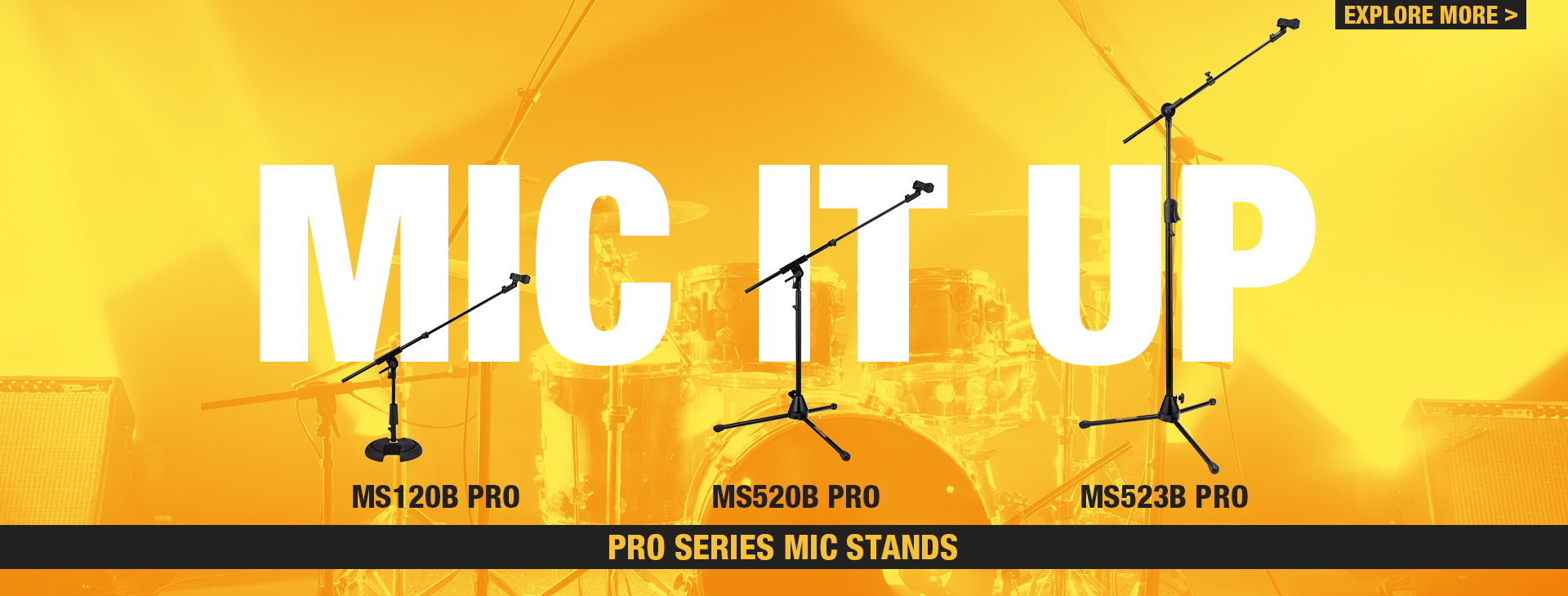 NEW PRO SERIES MICROPHONE STANDS